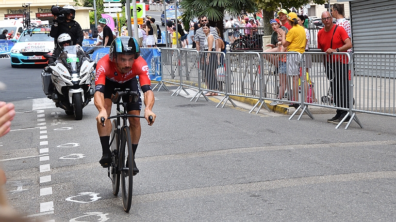 Victor CAMPENAERTS.jpg - Victor CAMPENAERTS nella cronometro arriverà tredicesimo, è stato detentore del record dell’ora percorrendo 55,089 km nel 2019.